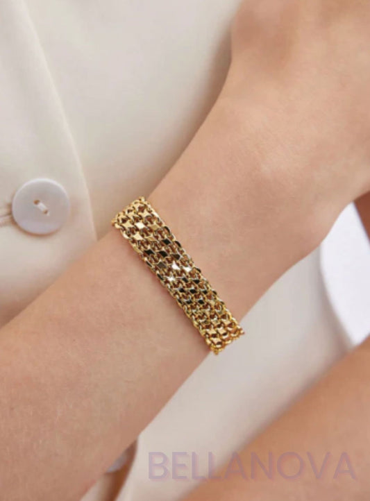FILIPPA MONTEIRO X  BELLA NOVA | Pulseira Elos - Folheado a Ouro 24k+ FRETE GRÁTIS