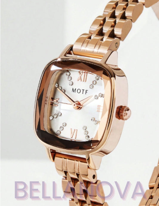 FILIPPA MONTEIRO X BELLA NOVA | Relógio Minimalista Swarovski - Folheado a Ouro 24k+ FRETE GRÁTIS