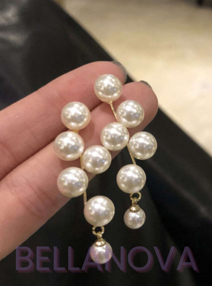 Brincos Pérolas Flutuantes - Folheado a Ouro 18k + FRETE GRÁTIS