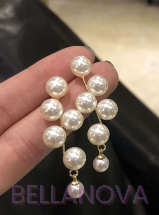 Brincos Pérolas Flutuantes - Folheado a Ouro 18k + FRETE GRÁTIS