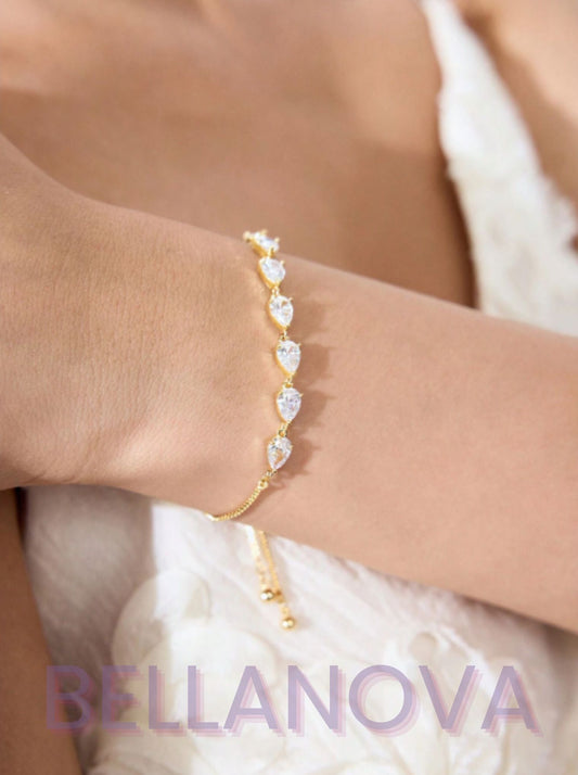 FILIPPA MONTEIRO X BELLA NOVA | Pulseira Swarovski - Folheado a Ouro 24k+ FRETE GRÁTIS